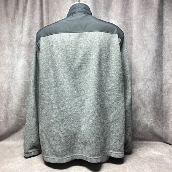 Starter Mens 2XL Grey Black Full-Zip Fleece Jacket With Pockets - Picture 3 of 10